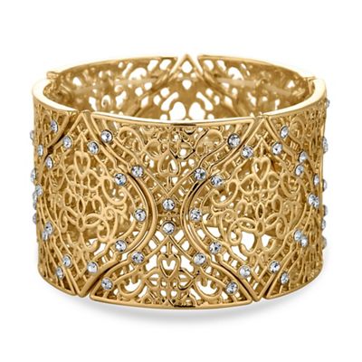 Designer gold filigree bracelet